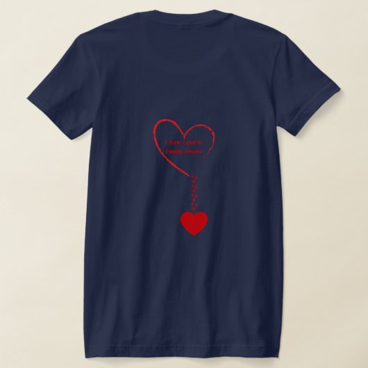 T-shirt J'Ai Vu L'Amour Dans Le Design De Coeurs Vide (Couchage Retour)