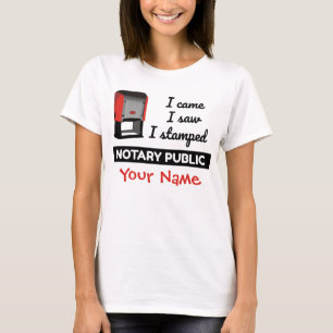T-shirt J'Ai Vu Stampé Timbre Publique Notaire Personnali