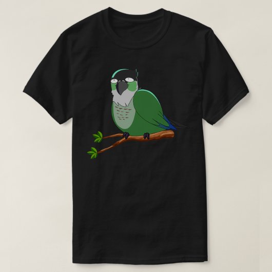 T-shirt Jaiden animations vert mignon drôle yeux oiseau su (Design devant)