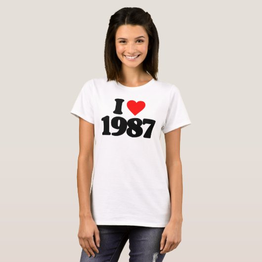 T-SHIRT J'AIME 1987 (Devant entier)