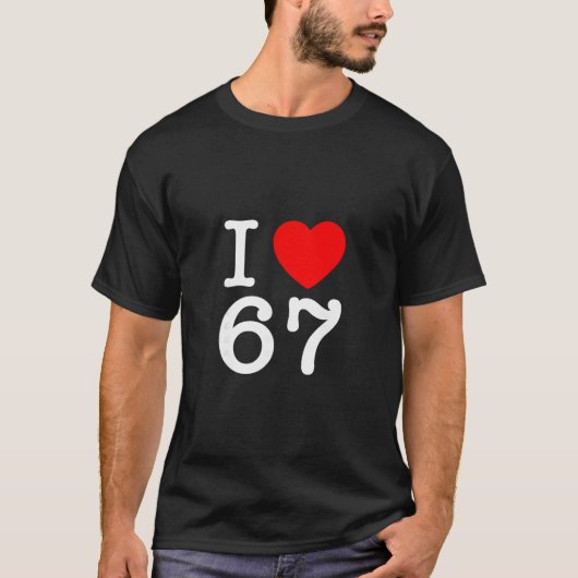 T-shirt J'aime 67 67 Six Sept Mème (Devant)