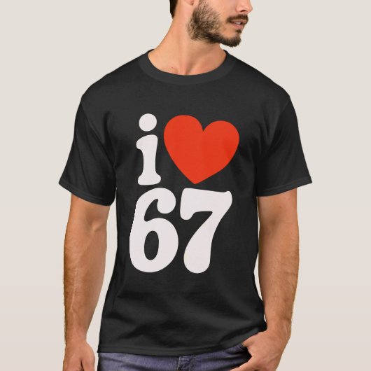T-shirt J'aime 67 - J'aime SIX Sept (Devant)