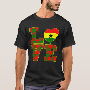 T-shirt J'Aime Accra Fier Ghanéen J'Aime Le Ghana Drapeau