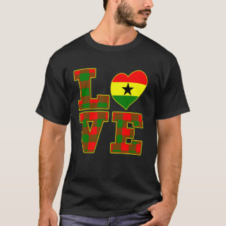 T-shirt J'Aime Accra Fier Ghanéen J'Aime Le Ghana Drapeau