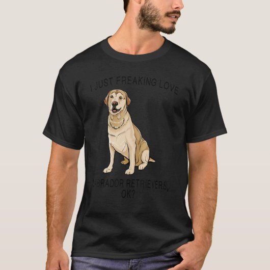 T-shirt J'Aime Aimer Labrador Retrivers Ok Chien (Devant)