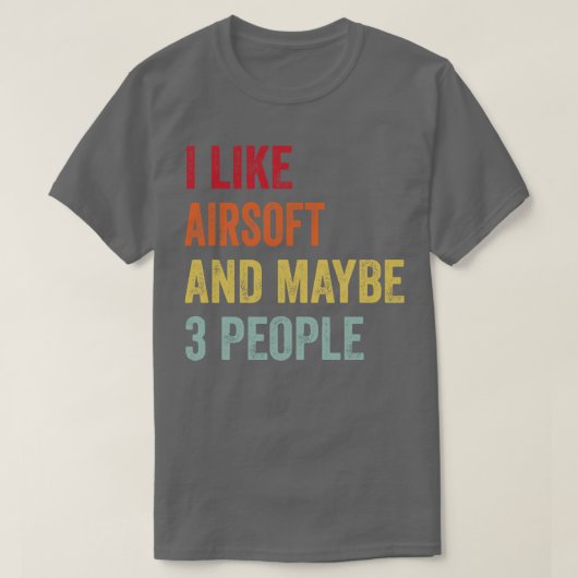 T-shirt J'Aime Airsoft Peut-Être 3 Personnes (Design devant)