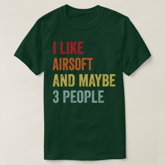 T-shirt J'Aime Airsoft Peut-Être 3 Personnes (Design devant)