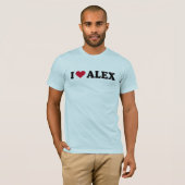 T-SHIRT J'AIME ALEX (Devant entier)