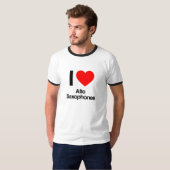 T-shirt j'aime alto saxophones (Devant entier)