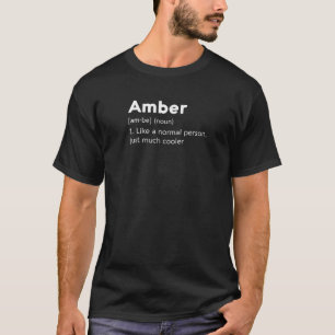 T-shirt J'aime Amber Nom Définition Personnalisée Pour Fem