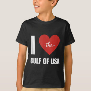 T-shirt J'Aime Amérique Golfe Du Mexique Président Trump G