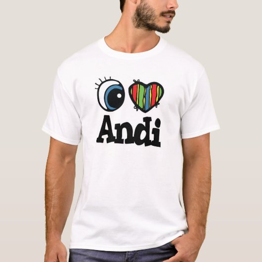 T-shirt J'aime Andi (Devant)
