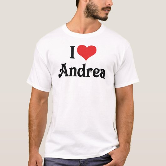 T-shirt J'aime Andrea (Devant)