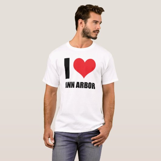 T-shirt J'aime Ann Arbor (Devant entier)