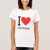 T-shirt J'aime anthony (Devant)