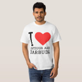 T-shirt J'aime Antigua et Barbuda (Devant entier)