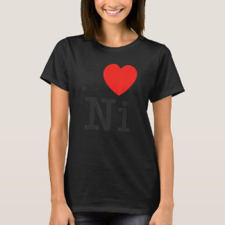 T-shirt J'aime Apple Ny et Nickel  Tableau Périodique