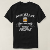 T-shirt J'Aime Applejack Et Peut-Être Trois Personnes Part (Design devant)