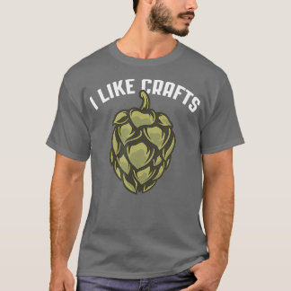T-shirt J'Aime Artisanat Artisanat Bière Cadeau Bière Boir