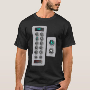 T-shirt J'aime Ascenseur Boutons d'ascenseur mignonnes Clo