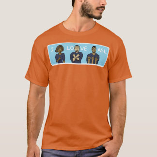 T-shirt J'aime ASL en bleu