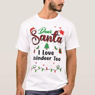 T-shirt J'aime aussi les rennes Correspondance de Noël Che