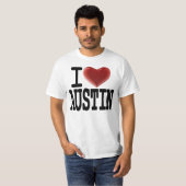 T-shirt J'aime AUSTIN (Devant entier)
