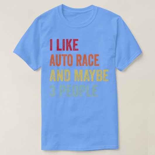 T-shirt J'Aime Auto Race Peut-Être 3 Personnes (Design devant)