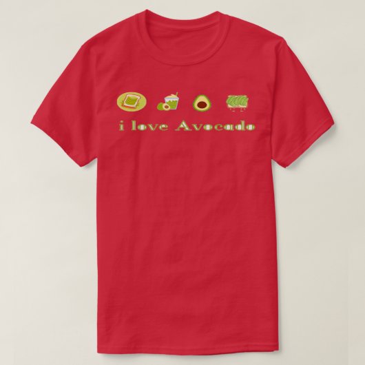 T-shirt J'aime Avocado 8 (Design devant)