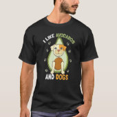 T-shirt J'Aime Avocados Et Chiens Chien Guacamole Animaux (Devant)