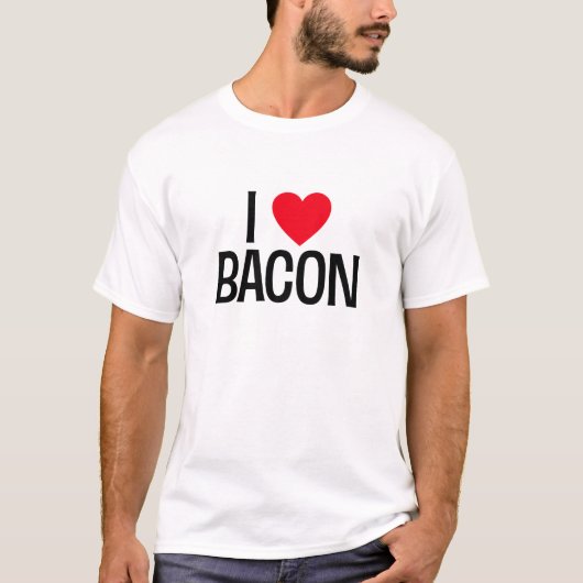 T-shirt J'Aime Bacon. Tee - shirt (Devant)