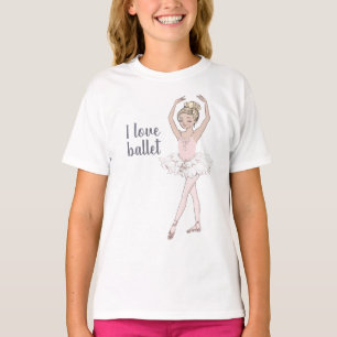 T-shirt J'aime Ballet Pretty Gold Parties scintillant Ball