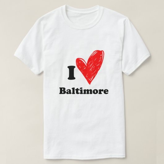 T-shirt J'aime Baltimore (Design devant)