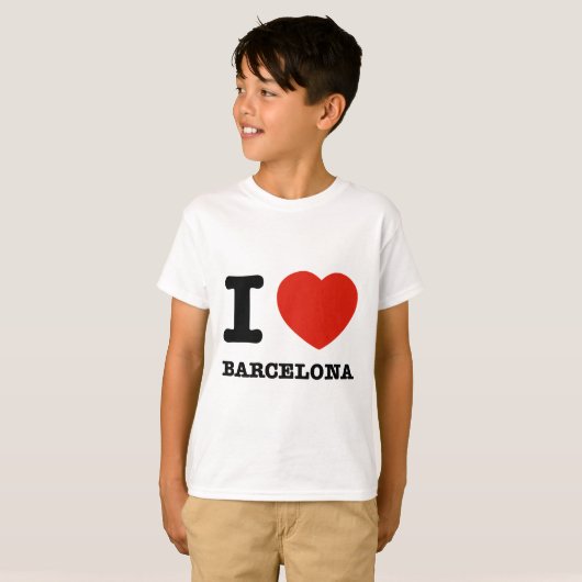 T-shirt J'aime Barcelone (Devant entier)