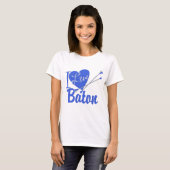 T-shirt J'aime Baton (Devant entier)
