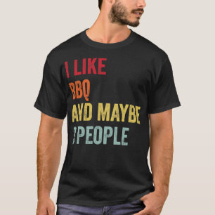 T-shirt J'Aime BBQ Peut-Être 3 Personnes