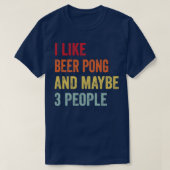 T-shirt J'Aime Beer Pong Peut-Être 3 Personnes (Design devant)