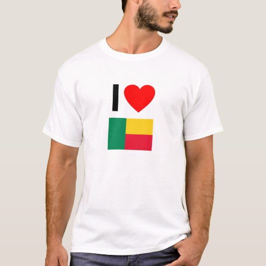 T-shirt j'aime benin (Devant)