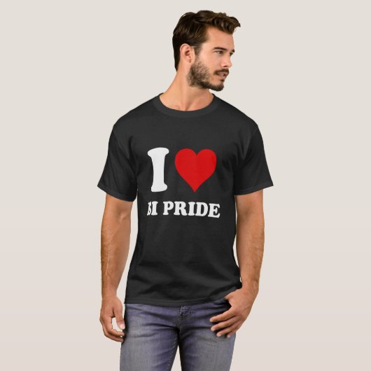 T-shirt J'Aime Bi Pride (Devant entier)