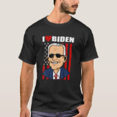 T-shirt J'aime Biden Heart Pro Président Joe Biden America (Devant)