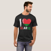 T-shirt J'aime Biélorussie Biélorusse (Devant entier)