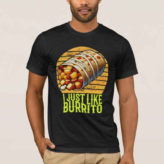 T-shirt j'aime bien burrito (Devant)