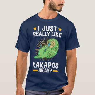 T-shirt J'aime bien le perroquet sans vol Kakapo
