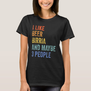 T-shirt J'Aime Bière Birrie Et Peut-Être 3 Personnes Tacos