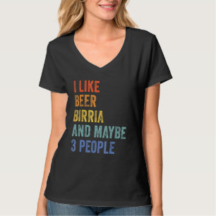 T-shirt J'Aime Bière Birrie Et Peut-Être 3 Personnes Tacos