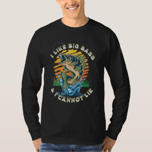 T-shirt J'Aime Big Bass & Je Ne Peux Pas Mentir Pêcheur