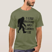 T-shirt J'aime Bigfoot et je ne peux pas mentir (Devant)