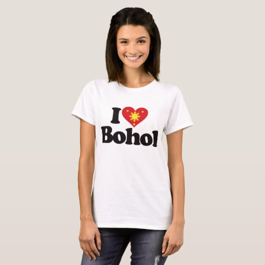 T-shirt J'aime Bohol (Devant entier)