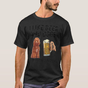 T-shirt J'aime Boire de la Bière Et les Chiens Caniche Et