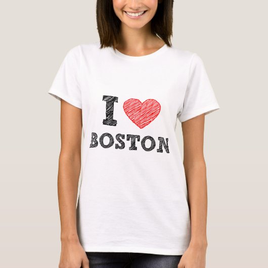 T-shirt J'aime Boston (Devant)